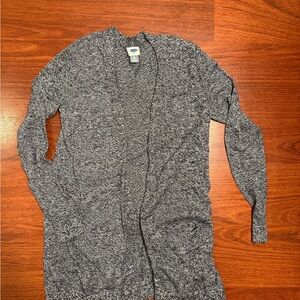 Old Navy Black and White Knit Cardigan - XS